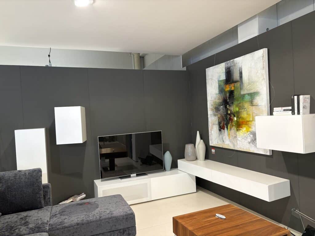 Wohnwand ImodulArt/InclinArt Lack bianco candido Wohnwand ImodulArt/InclinArt Lack bianco candido