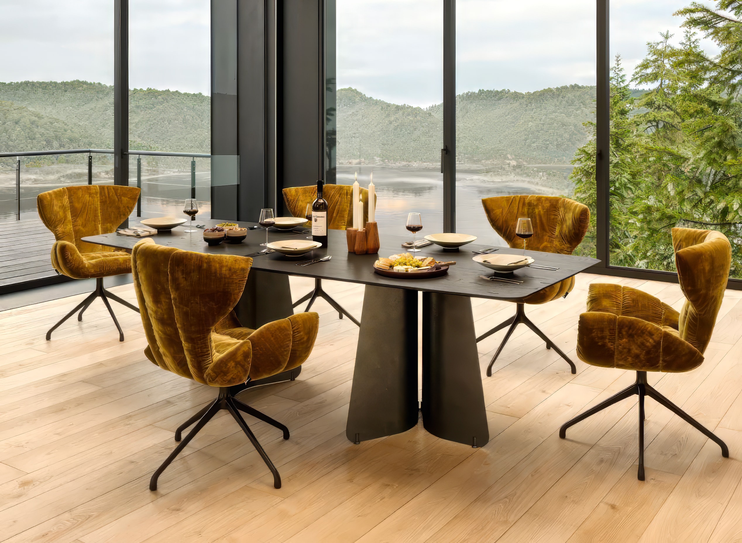 Bretz Maona Table & Cassia Chair